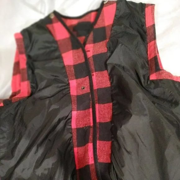 Mulberry Street Men's Buffalo Plaid Fleece Utility Cargo Vest(L) EUC - Picture 6 of 9